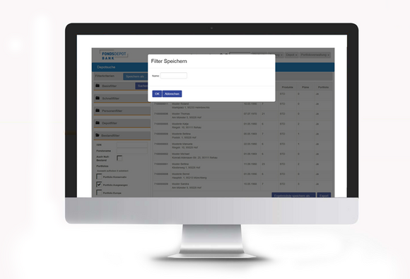 Einblick Portfolio Management Suite | Fondsdepotbank