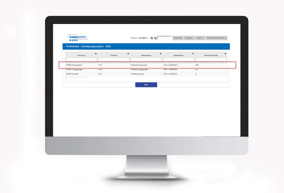 Einblick Portfolio Management Suite | Fondsdepotbank