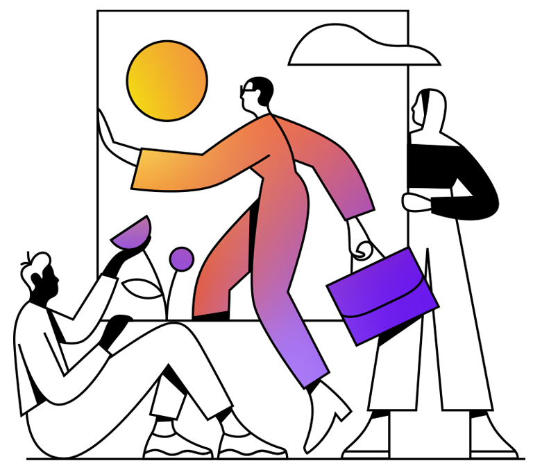 Vermögensaufbau für alle Dekorative Illustration